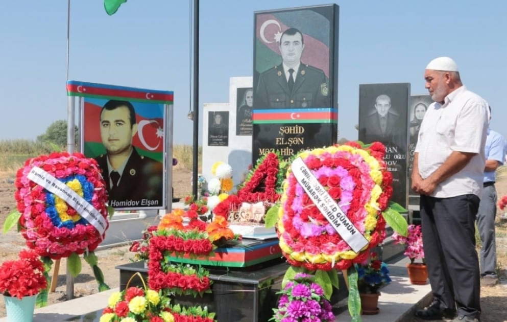Şəhid Elşən Həmidovun xatirəsi yad olunub