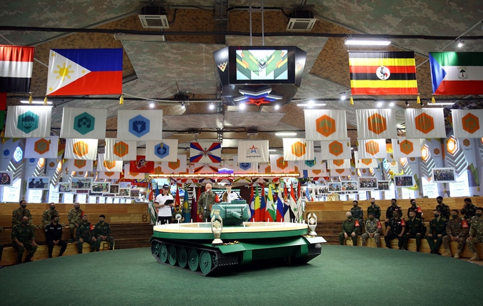 The drawing procedure of the teams participating in the "Tank Biathlon" contest semi-final was held
