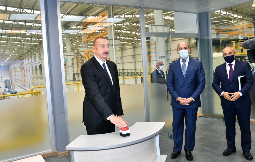 Sumqayıt Kimya Sənaye Parkında “Azmonbat” MMC-nin açılışı olub