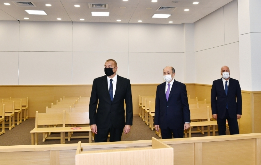 Prezident İlham Əliyev Sumqayıt Məhkəmə Kompleksinin açılışını edib