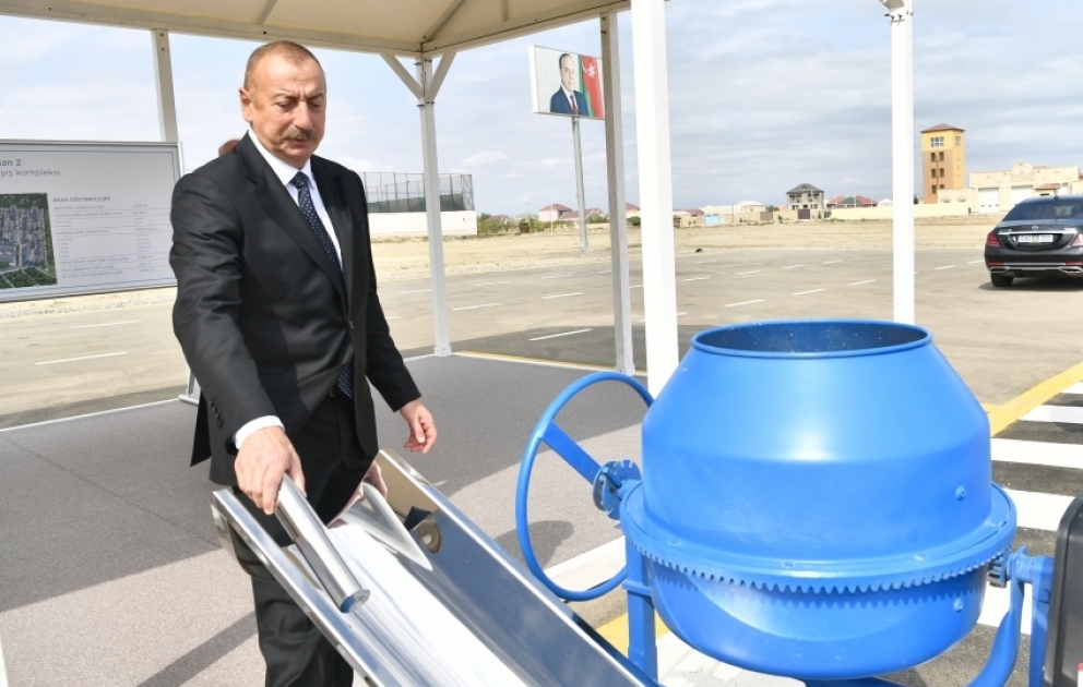 Sumqayıt şəhərində güzəştli mənzil layihəsi çərçivəsində növbəti yaşayış kompleksinin təməli qoyulub