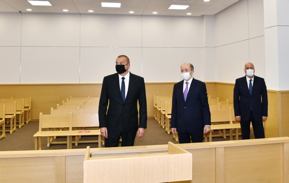 Präsident Ilham Aliyev weiht Gerichtsgebäude der Stadt Sumgayit ein
