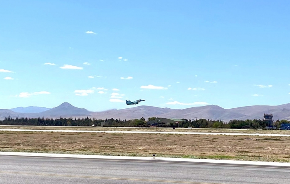 During the "TurAz Falcon-2021" joint flight-tactical exercises flights are conducted to study the terrain