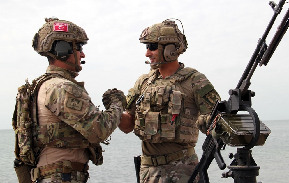 Azerbaijan and Turkey continue joint training exercises of underwater offence and underwater defense groups
