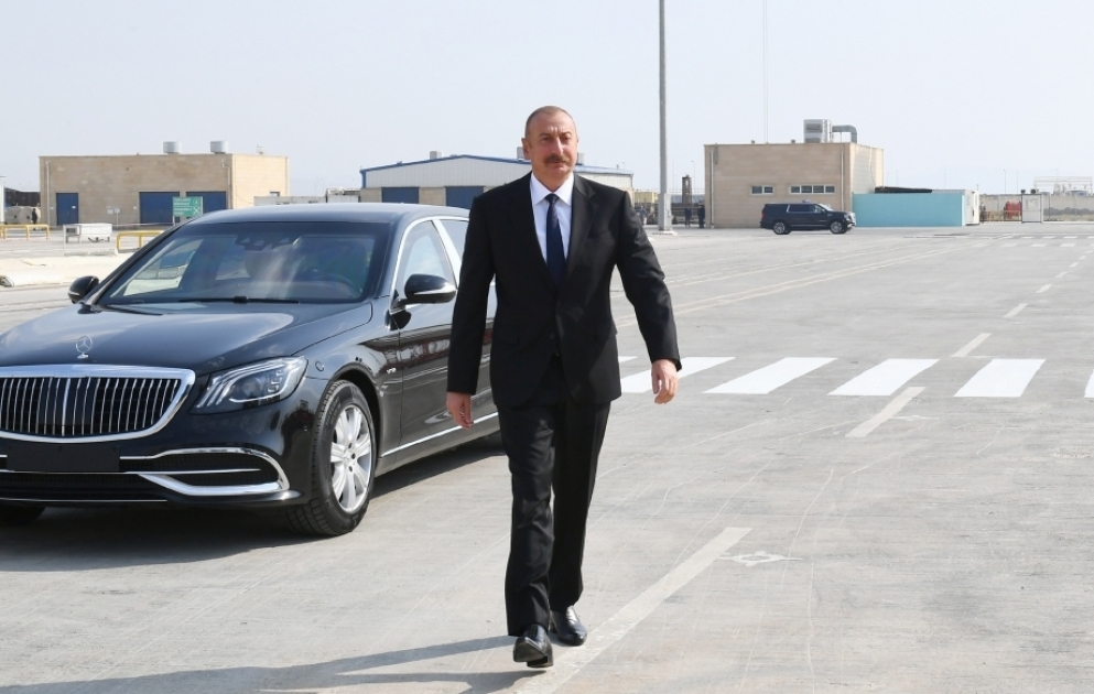 Prezident İlham Əliyev “Kəlbəcər” neftdaşıyan tankerin istismara verilməsi mərasimində iştirak edib