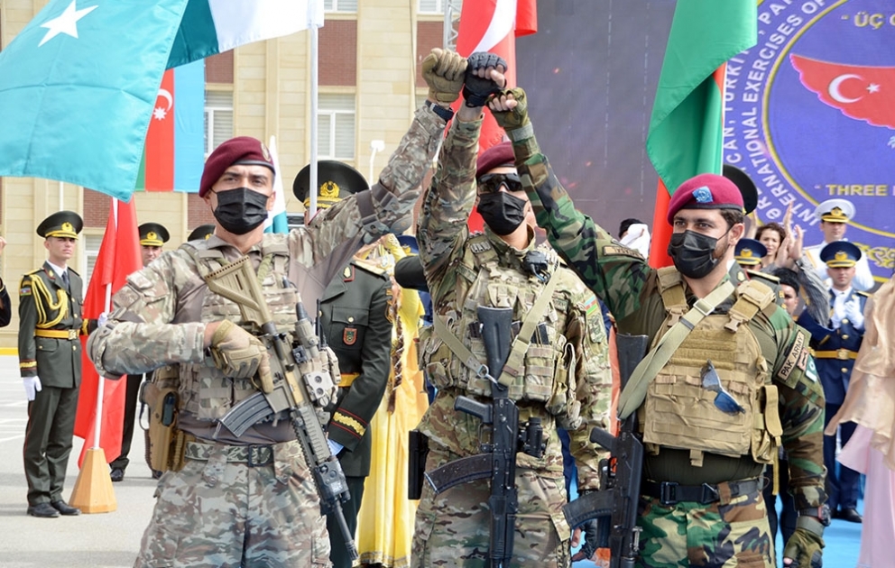 Cérémonie d’ouverture de l’exercice militaire international « Trois frères-2021 » à Bakou
