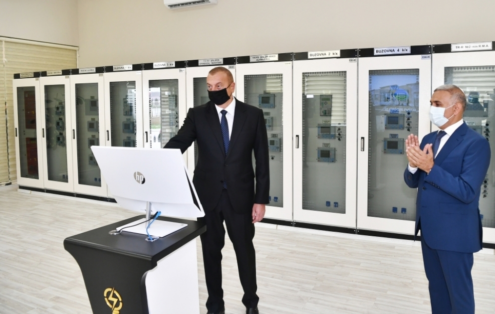 Le président Ilham Aliyev participe à l’inauguration de la sous-station électrique « Bouzovna-1» à Bakou