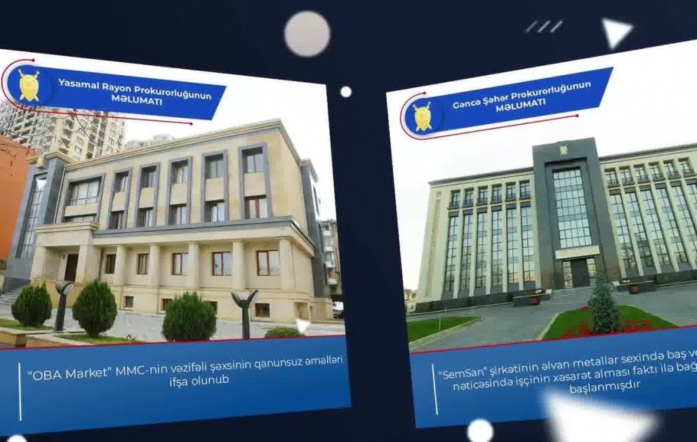 Baş Prokurorluq həftəlik icmalını təqdim edib