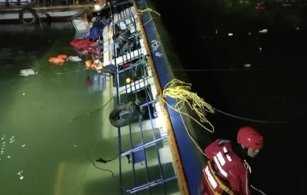 8 killed after passenger ship overturns in Southwest China