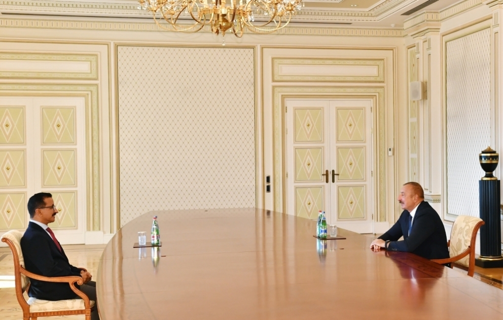 Präsident Ilham Aliyev empfängt CEO von “DP World” Sultan Ahmed Bin Sulayem