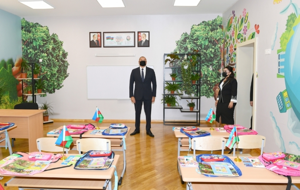 President Ilham Aliyev inaugurated secondary school No 307 in Sabunchu district after major overhaul and reconstruction