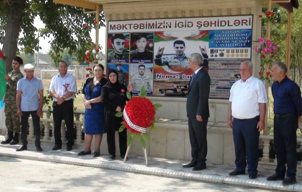 İmişlidə “Məktəbimizin igid şəhidləri” adlı bulaq istifadəyə verilib