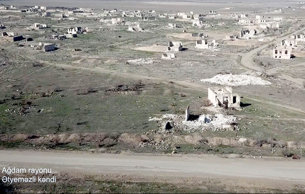 Video footage of the Atyemazli village of the Aghdam region.