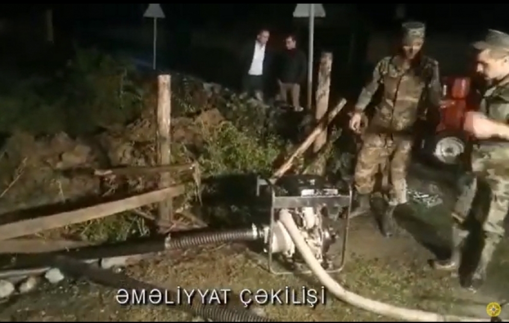 FHN: Balakəndə yağışın yaratdığı fəsadların aradan qaldırılması işləri davam etdirilir