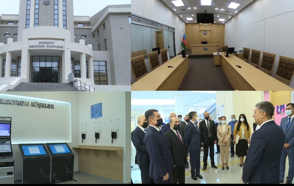 Milli Məclisin üzvləri Sumqayıt Məhkəmə Kompleksində yaradılan müasir şəraitlə tanış olub