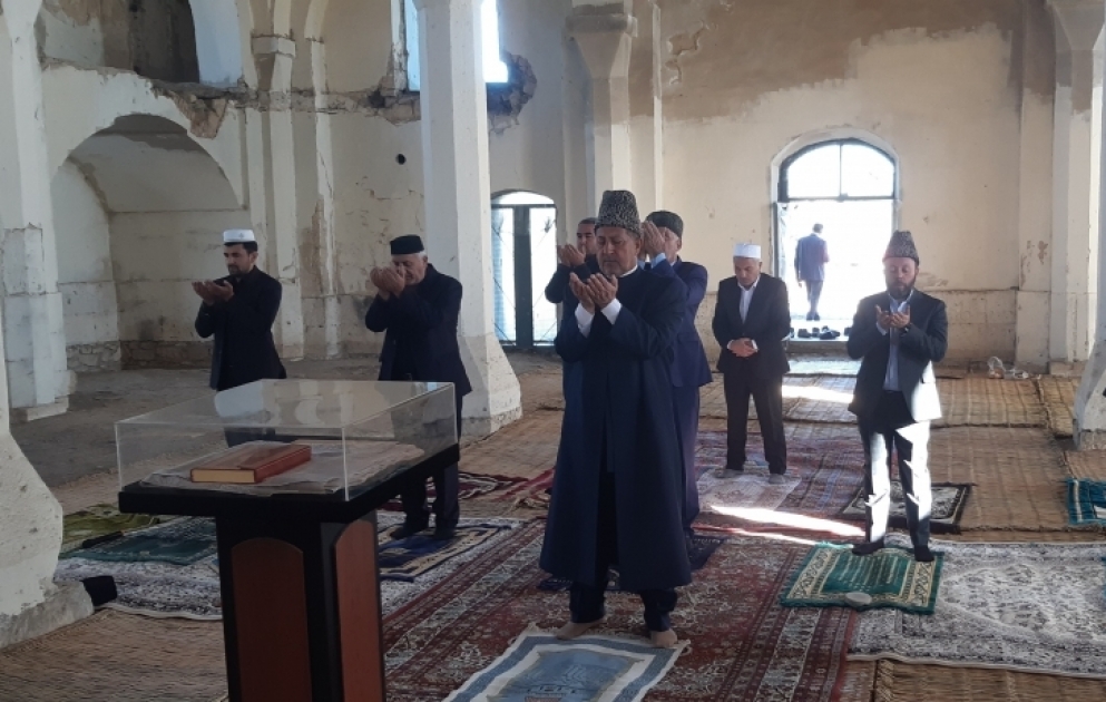 Ağdam Cümə məscidində şəhidlərimizin xatirəsi anılıb