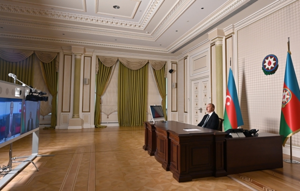 Präsident Ilham Aliyev gibt Interview für TV-Sender “France 24”