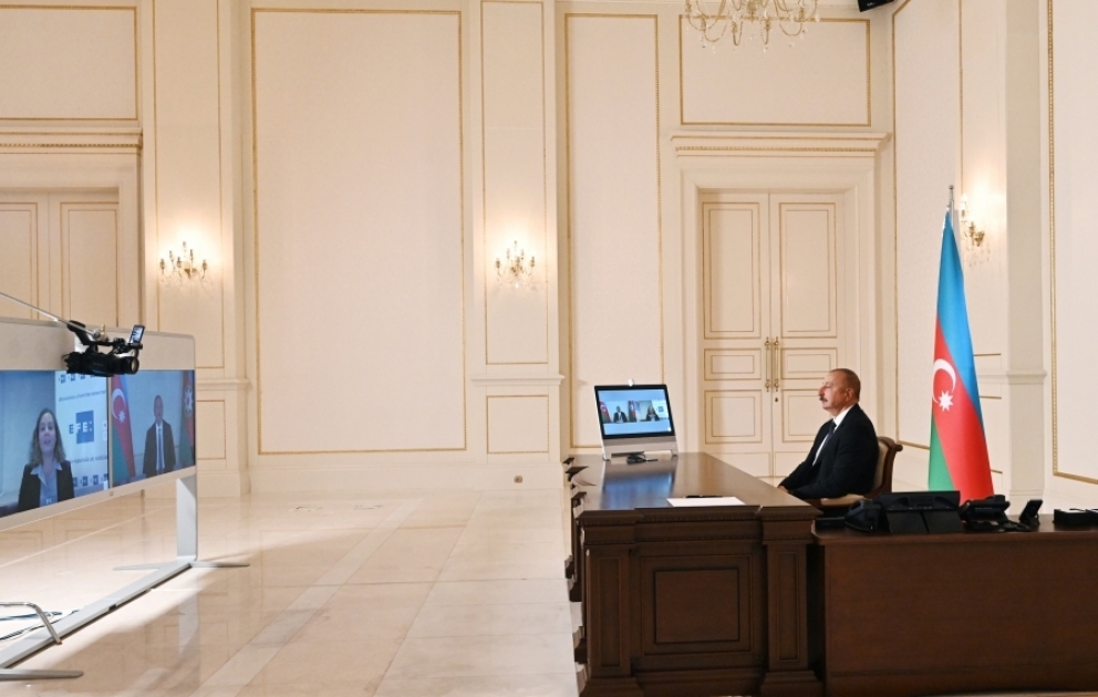 President Ilham Aliyev’s interview with Spanish EFE news agency