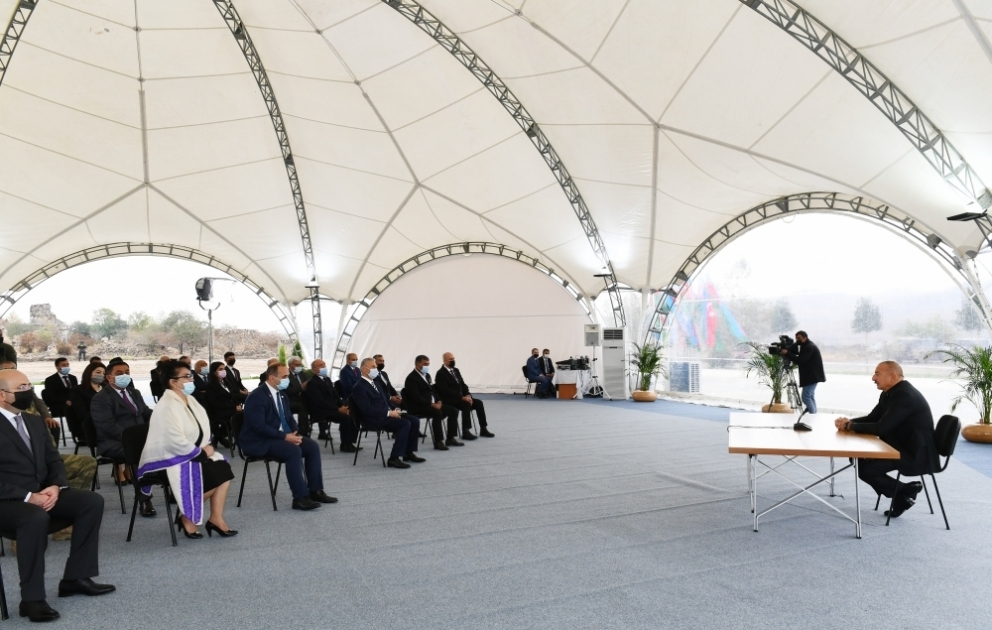 President Ilham Aliyev met with members of Jabrayil general public, laid foundation of Memorial Complex and restoration of city