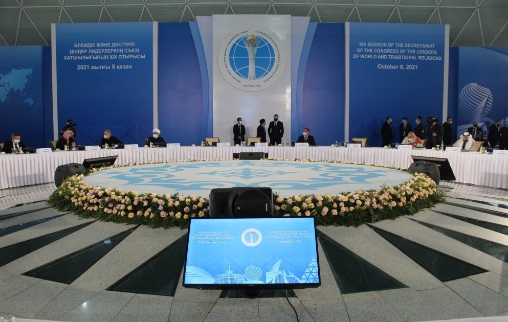 Qazaxıstanda Dünya və Ənənəvi Din Liderlərinin Qurultayının Katibliyinin XIX iclası keçirilir