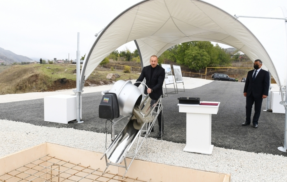 President Ilham Aliyev visited Hadrut settlement and Tugh village of Khojavand district