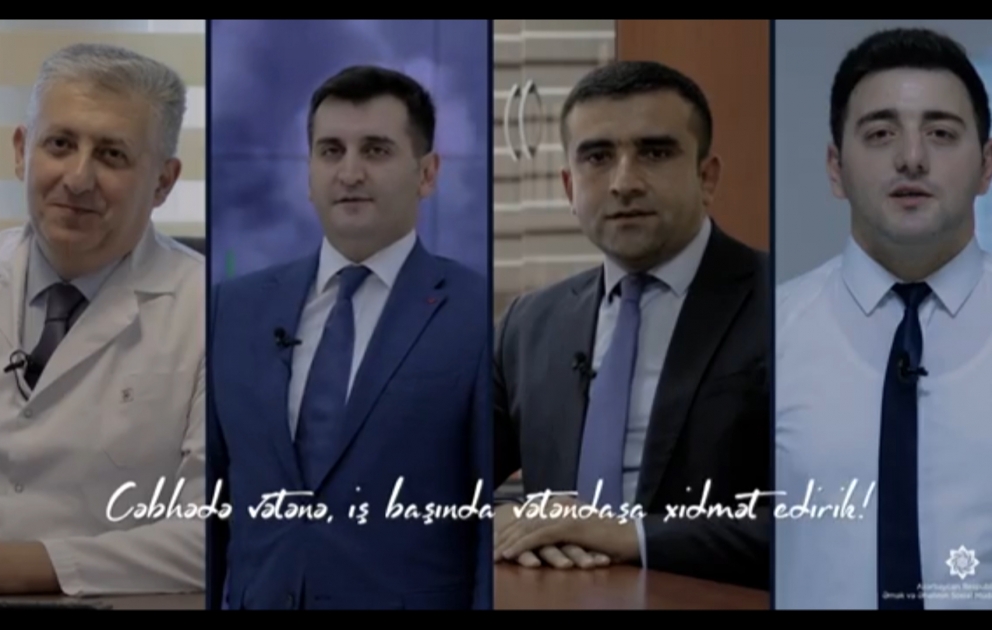 Cəbhədə Vətənə, iş başında vətəndaşa xidmət edənlər