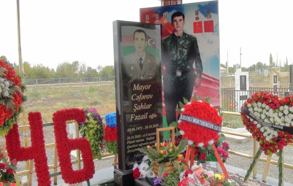 Sabirabadda şəhid mayor Şahlar Cəfərovun xatirəsi anılıb