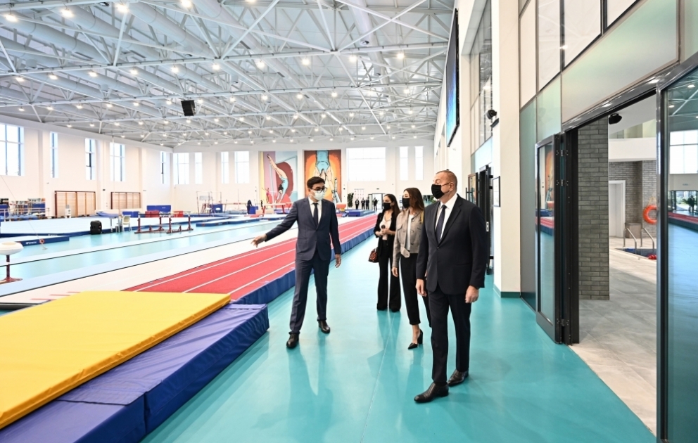 Milli Gimnastika Arenasının yeni məşq binasında yaradılan şəraitlə tanışlıq