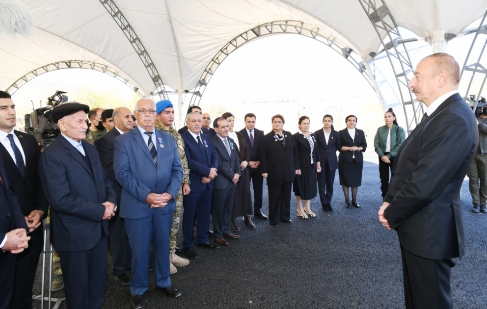 President Ilham Aliyev and First Lady Mehriban Aliyeva visited Gubadli district