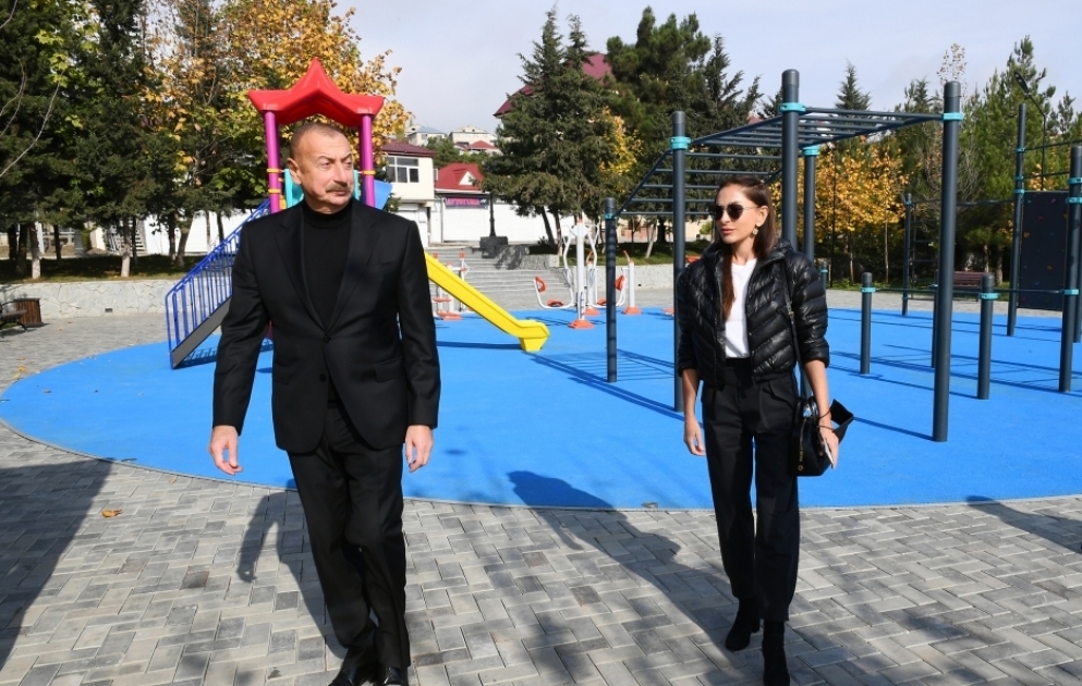 Ознакомление с работой, проделанной в Парке молодежи в городе Шамахы