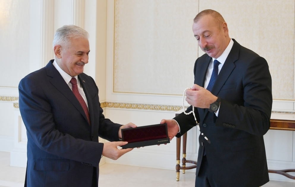 President Ilham Aliyev received former Turkish PM Binali Yildirim