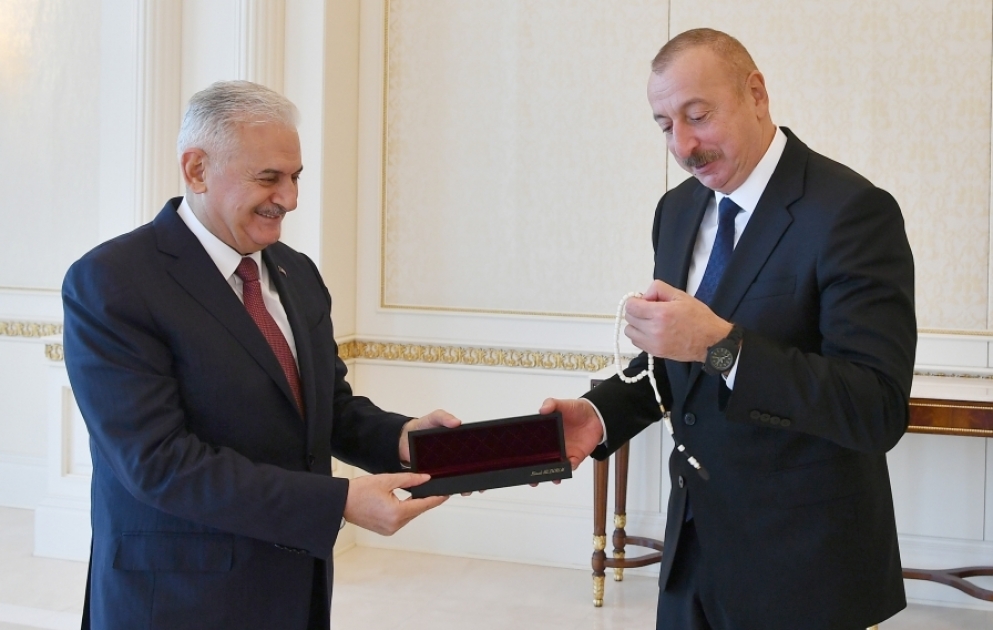 Le président Ilham Aliyev reçoit l’ancien Premier ministre turc Binali Yildirim