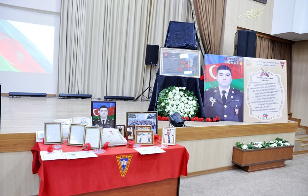 Hərbi Liseydə şəhid mayorun xatirəsi yad edilib