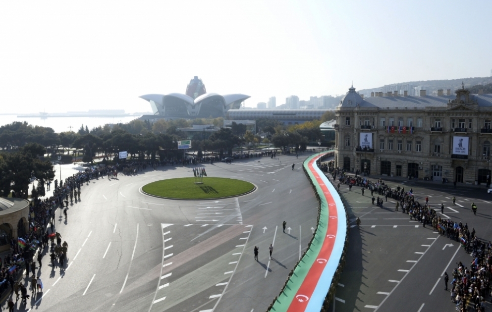 Victory march and flash mob held in Baku