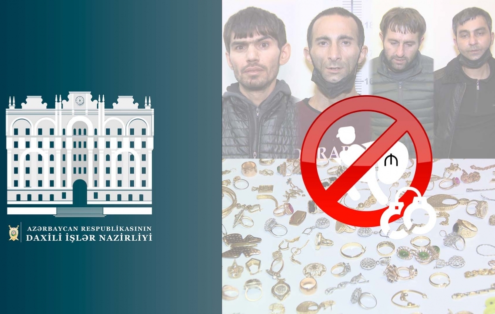 Sabunçu rayonunda qızıl-zinət əşyalarını oğurlayan və narkotik vasitələrin qanunsuz dövriyyəsi ilə məşğul
olan 4 nəfər saxlanılıb
