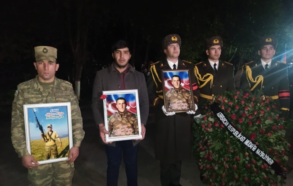 Şəhid əsgər Elçin Ağayev dəfn olunub