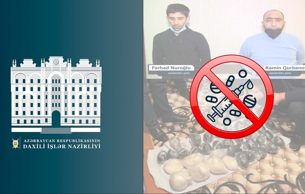 Polis narkoruryerliyə cəlb olunan 2 nəfəri saxlayıb