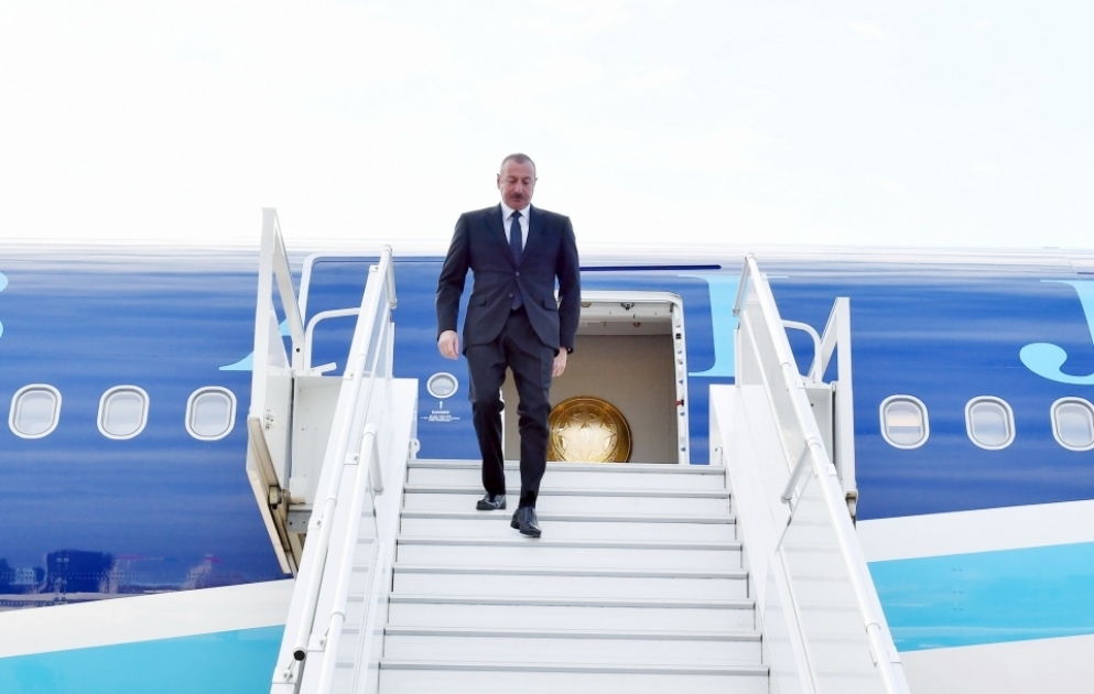 Le président Ilham Aliyev est venu à Sotchi pour une visite de travail