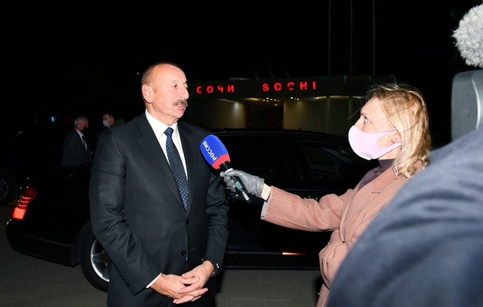 Interview du président azerbaïdjanais Ilham Aliyev à la chaîne russe Rossia-1