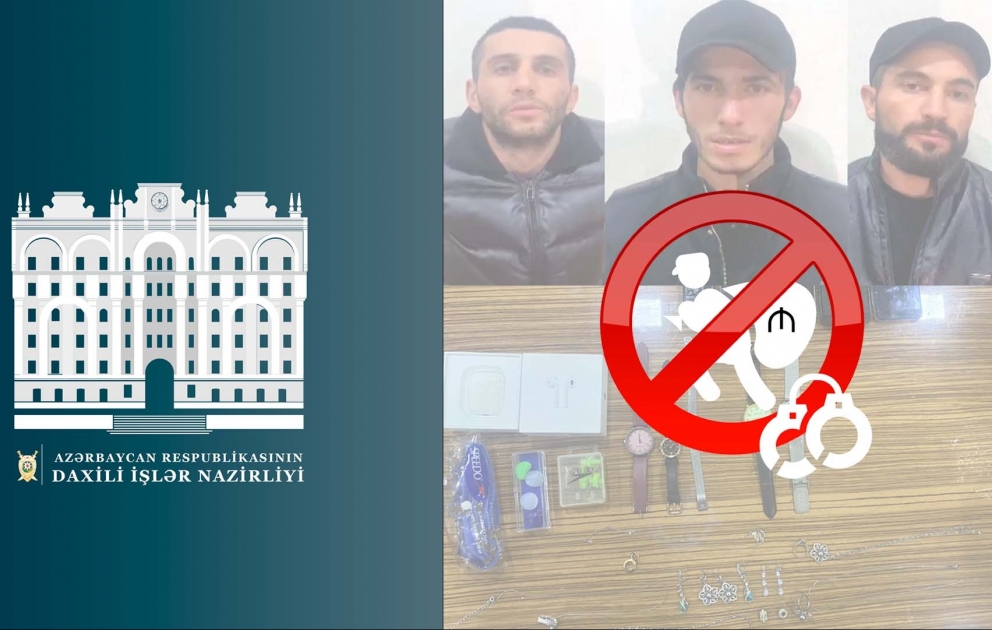Maştağa qəsəbəsində 8 evdən oğurluq edən 3 nəfər saxlanılıb