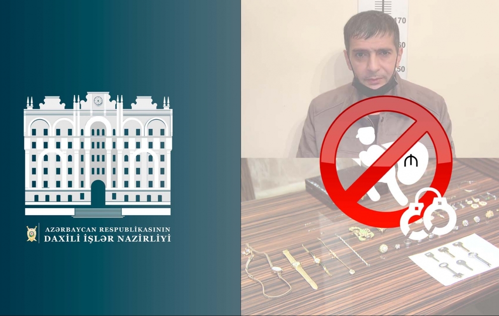 Bakıda mənzildən 20 min manatlıq qızıl-zinət əşyaları oğurlayan şəxs saxlanılıb