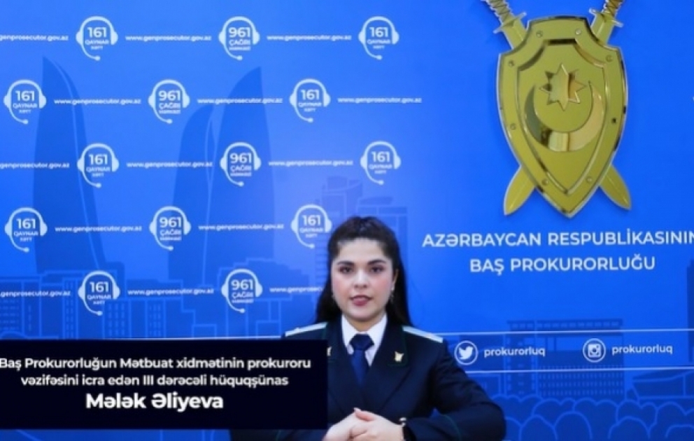 #prokurorluqdanizah həştəqi altında təqdim olunan növbəti videoçarxda xuliqanlıqla bağlı məlumat verilib