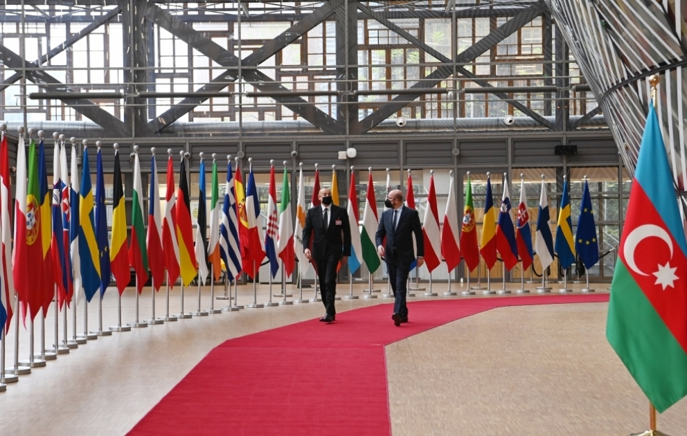 President Ilham Aliyev and President of European Council met in Brussels