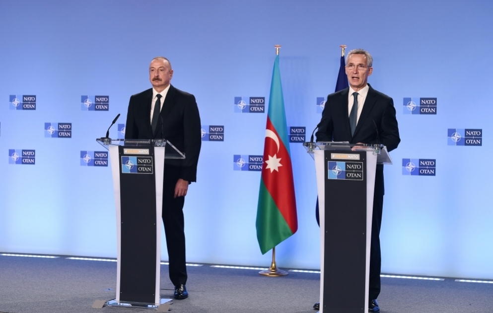 President Ilham Aliyev, NATO Secretary General Jens Stoltenberg held joint press conference in Brussels