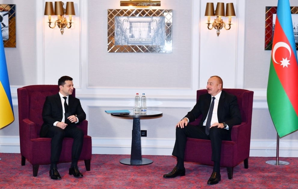 Azərbaycan Prezidenti İlham Əliyev Brüsseldə Ukrayna Prezidenti Volodimir Zelenski ilə görüşüb