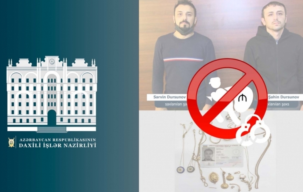 Xətai rayonunda dörd mənzildən oğurluq edən iki qardaş saxlanılıb