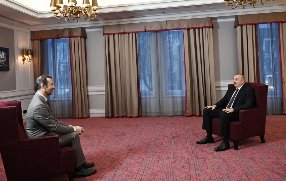 Prezident İlham Əliyev Brüsseldə İtaliyanın “İl Sole 24 Ore” qəzetinə müsahibə verib