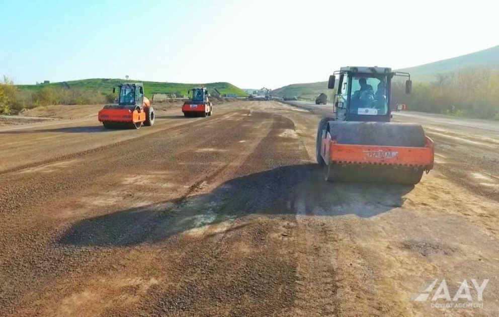 Füzuli-Hadrut avtomobil yolunun tikintisi sürətlə davam etdirilir