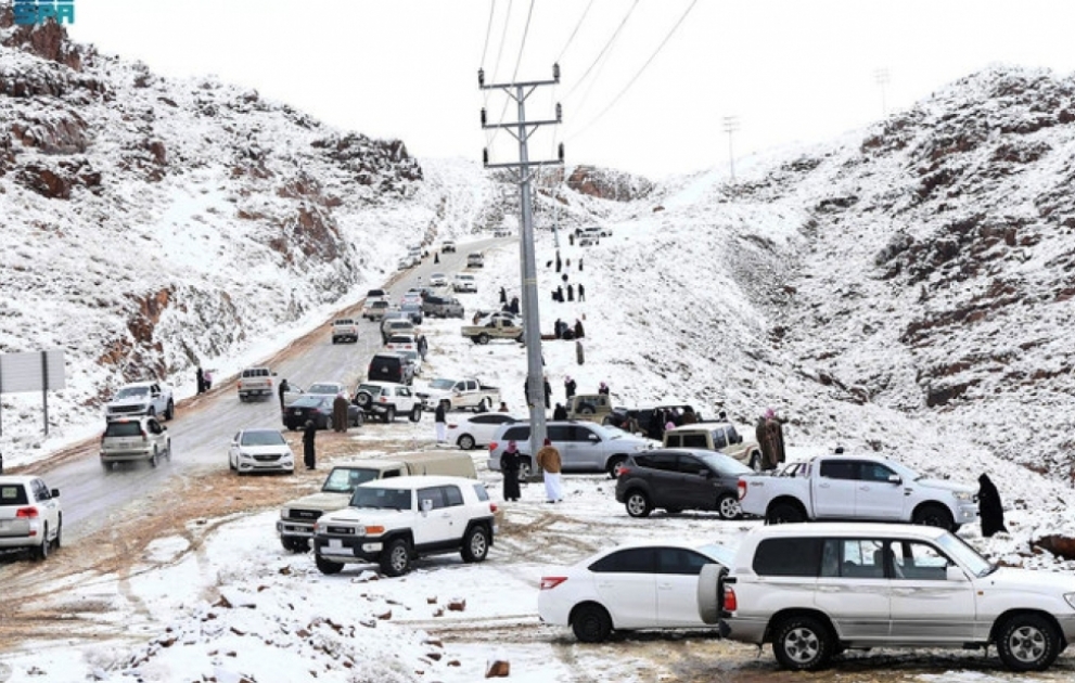 Səudiyyə Ərəbistanının Tabuk regionu qar örtüyünə bürünüb