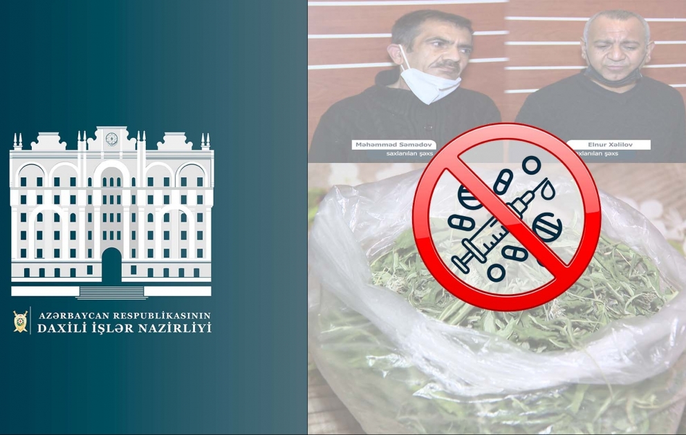 Abşeronda iki nəfərdən 7 kiloqramdan artıq narkotik aşkar edilib
